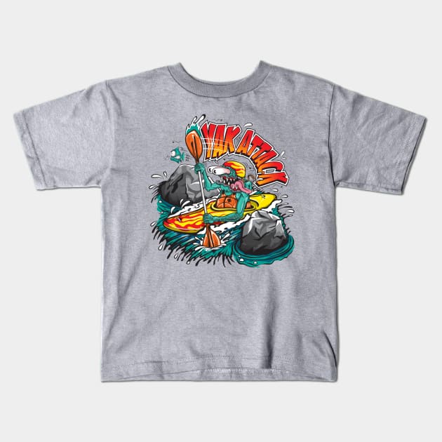 Yak Attack Kids T-Shirt by OutdoorMayhem